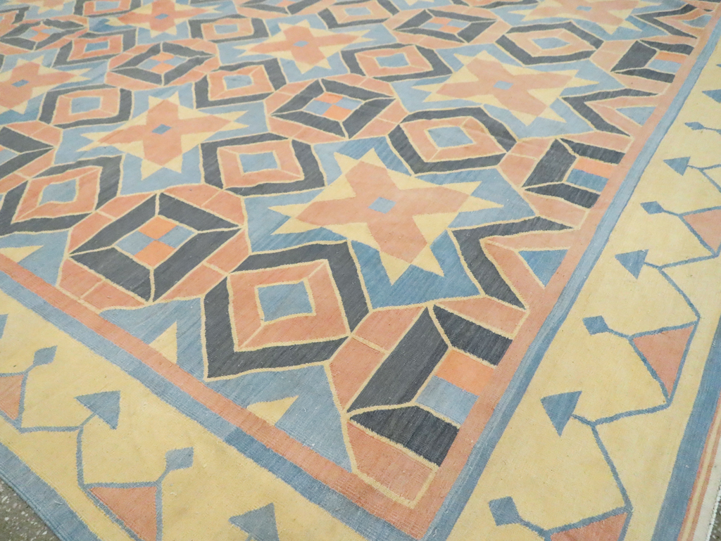 Vintage Indian Dhurrie Flatweave, No.26611 - Gss