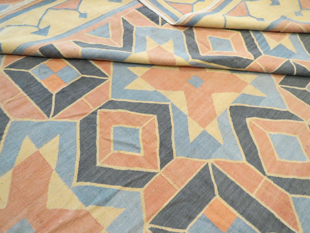 Vintage Indian Dhurrie Flatweave, No.26611 - Gss