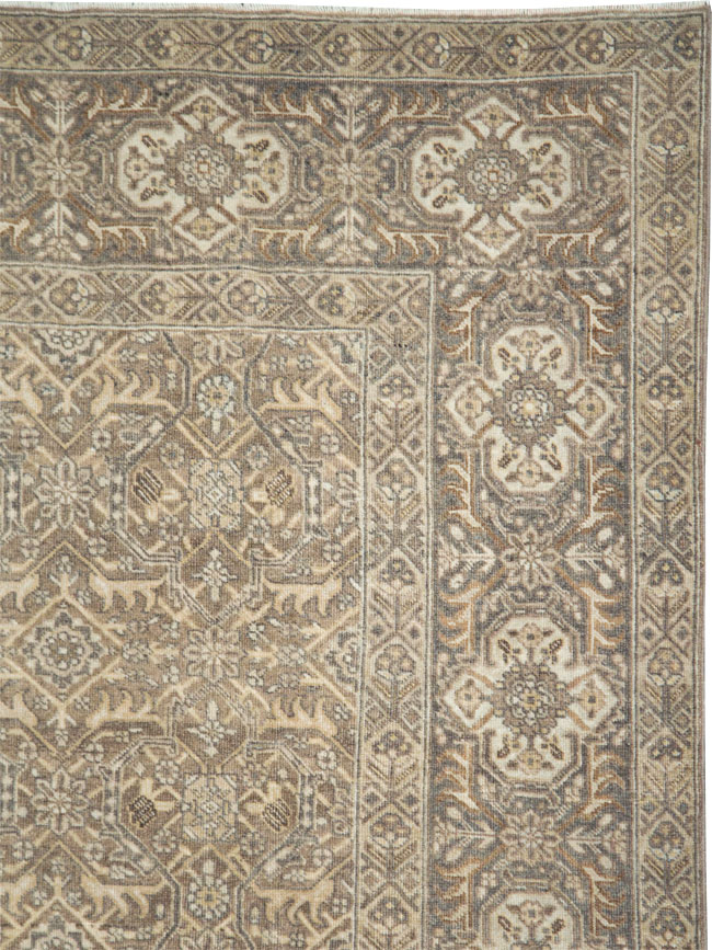 Antique Persian Tabriz Accent Carpet, No.26615 - Gss