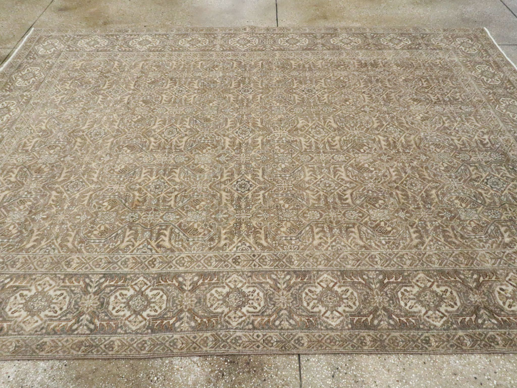 Antique Persian Tabriz Accent Carpet, No.26615 - Gss