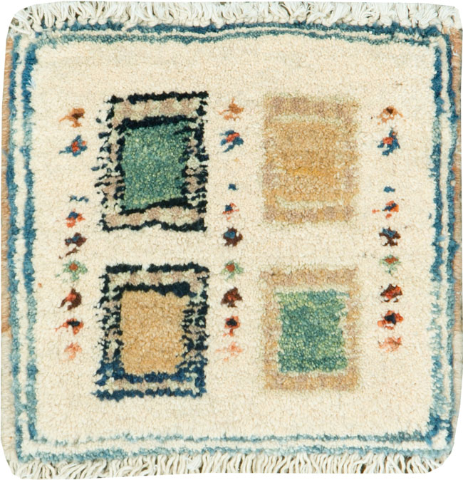 Vintage Persian Gabbeh Tribal Throw Rug, No.26621 - Gss