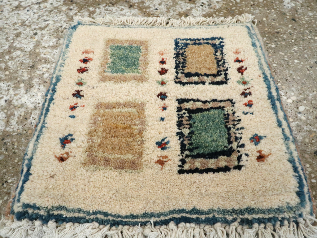 Vintage Persian Gabbeh Tribal Throw Rug, No.26621 - Gss