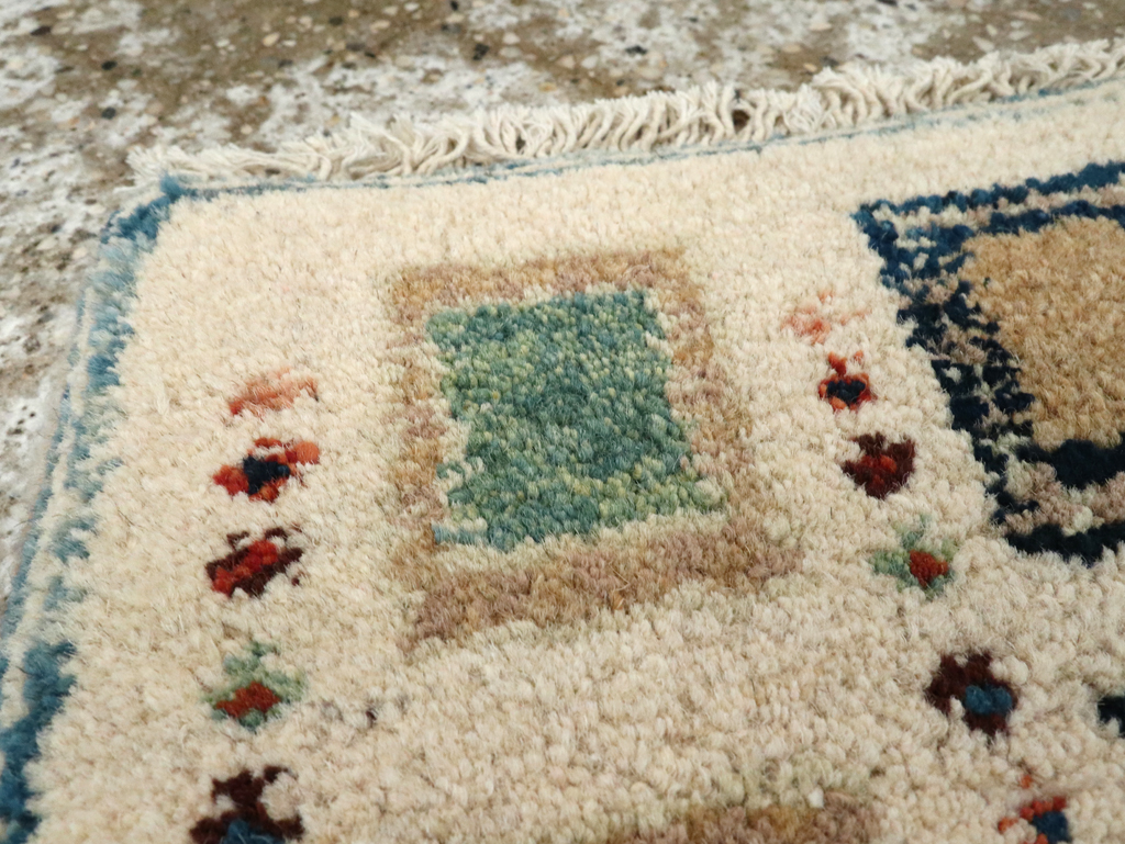 Vintage Persian Gabbeh Tribal Throw Rug, No.26621 - Gss