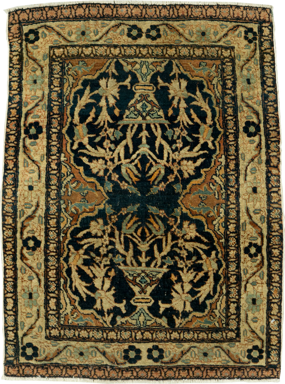 Antique Persian Tabriz Haji Jalili Throw Rug, No.26625 - Gss