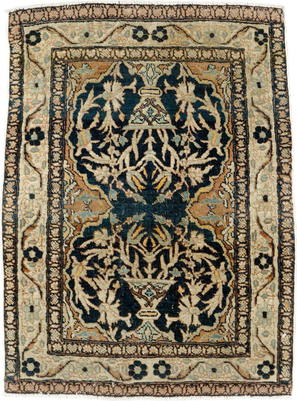 Antique Persian Tabriz Haji Jalili Throw Rug, No.26625 - Gss