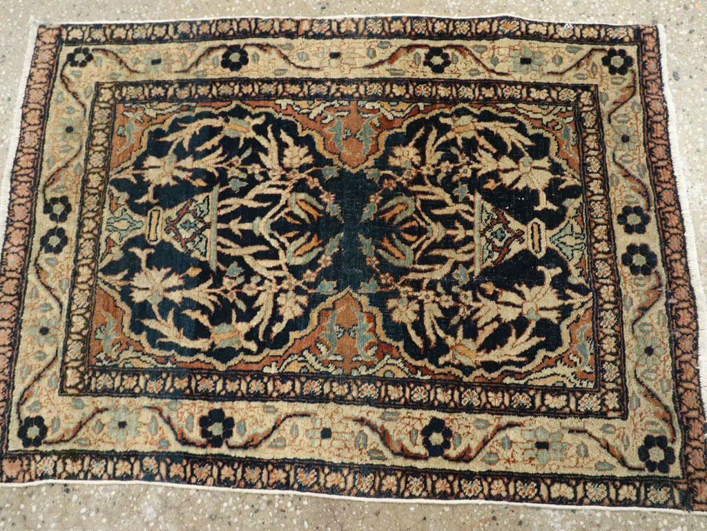 Antique Persian Tabriz Haji Jalili Throw Rug, No.26625 - Gss