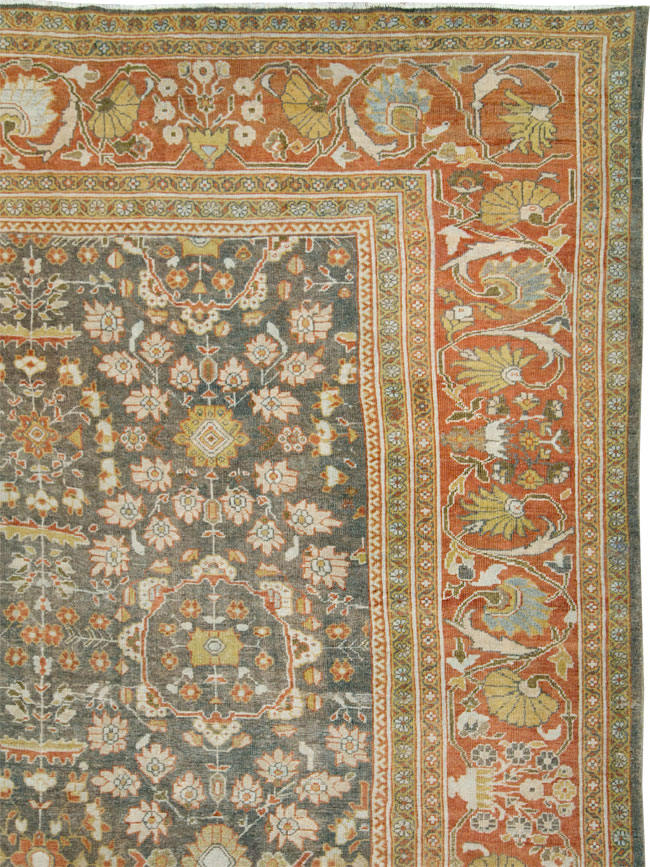 Antique Persian Mahal Oversize Carpet, No.26651 - Gss