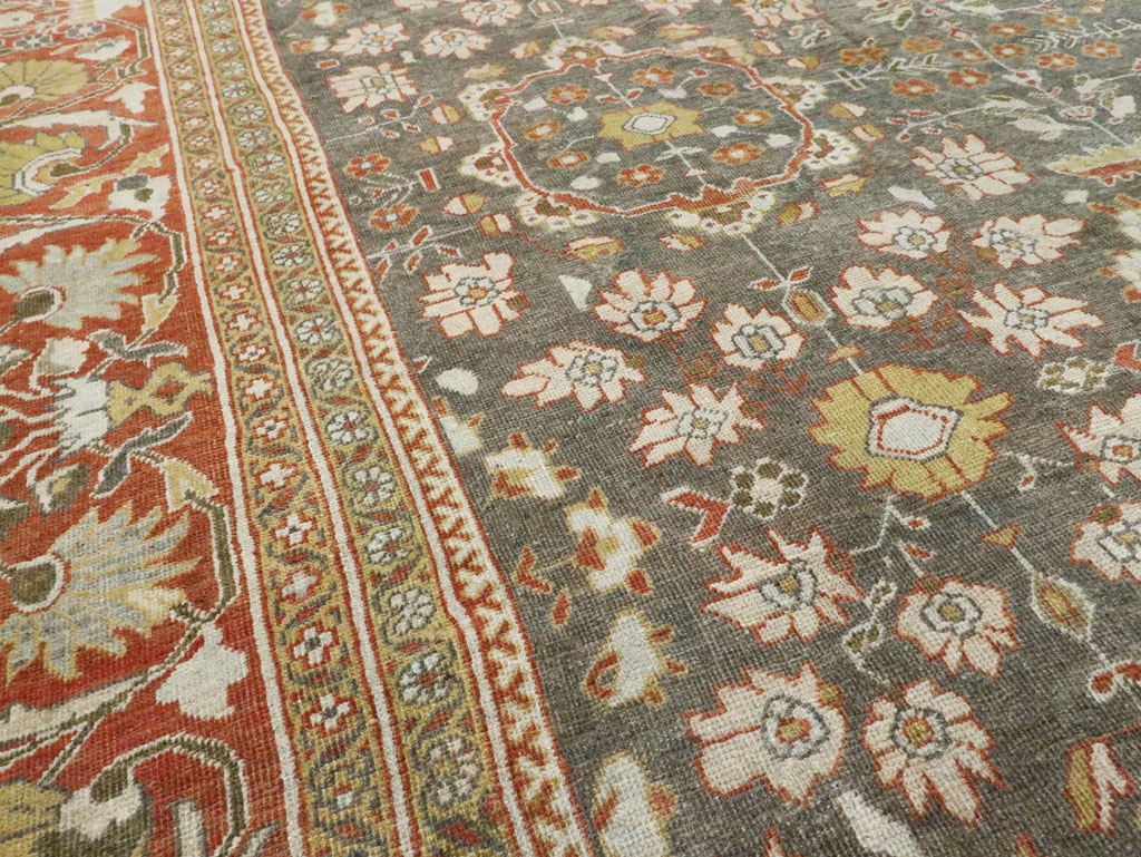 Antique Persian Mahal Oversize Carpet, No.26651 - Gss