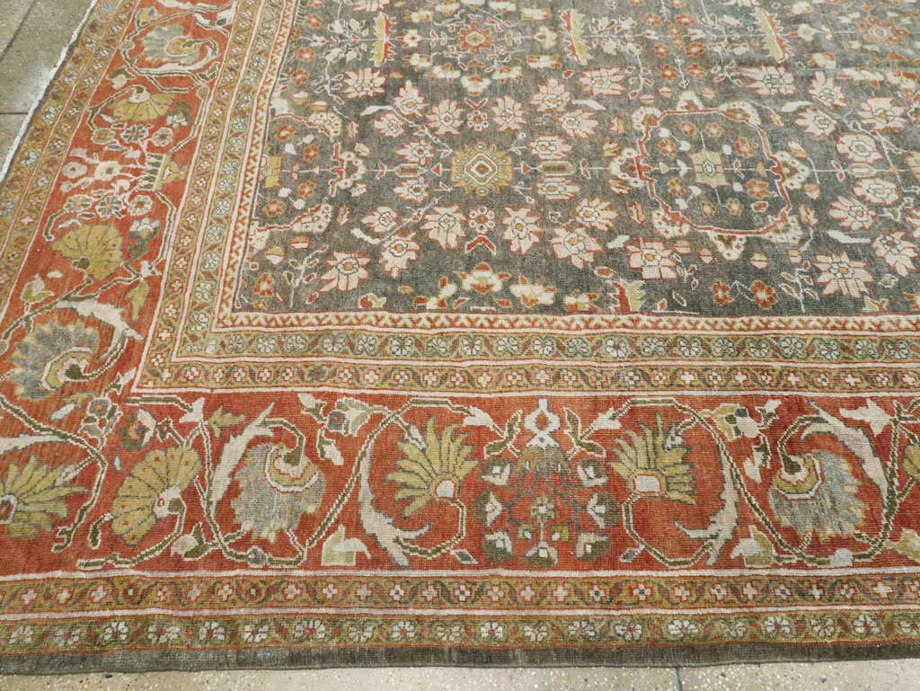 Antique Persian Mahal Oversize Carpet, No.26651 - Gss