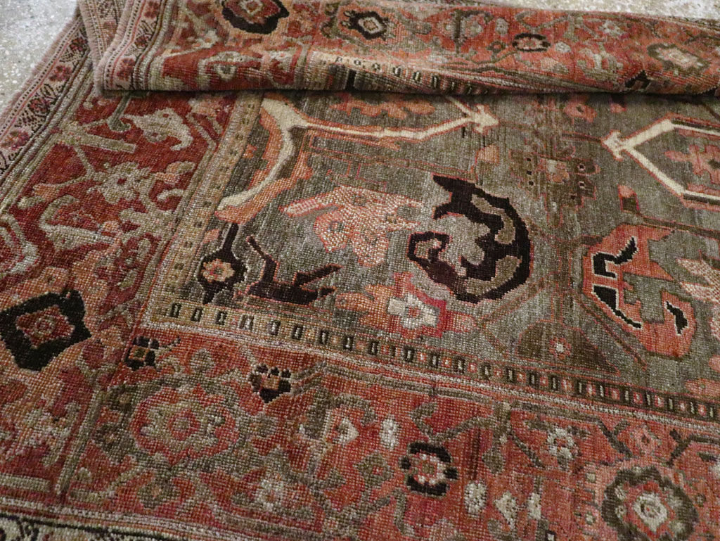 Antique Persian Bidjar Accent Rug, No.26662 - Gss