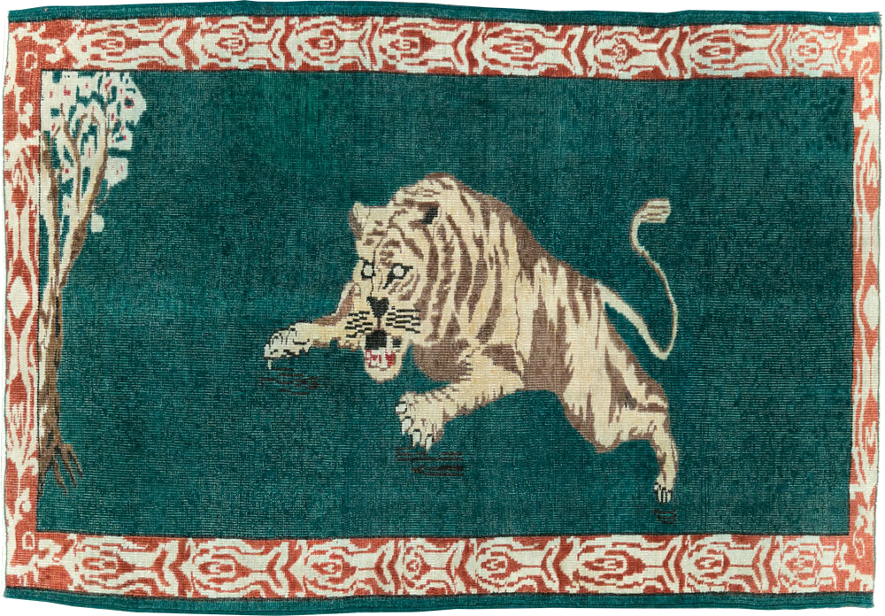 Vintage Pictorial Anatolian Rug, No.26669 - Gss