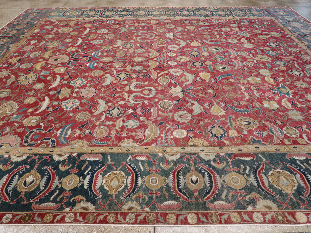 17th Century Antique Indo-Persian Isfahan Large Carpet, No.26671 - Gss