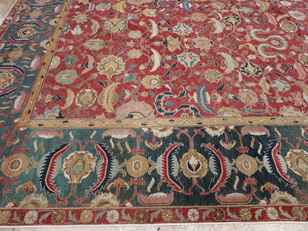 17th Century Antique Indo-Persian Isfahan Large Carpet, No.26671 - Gss