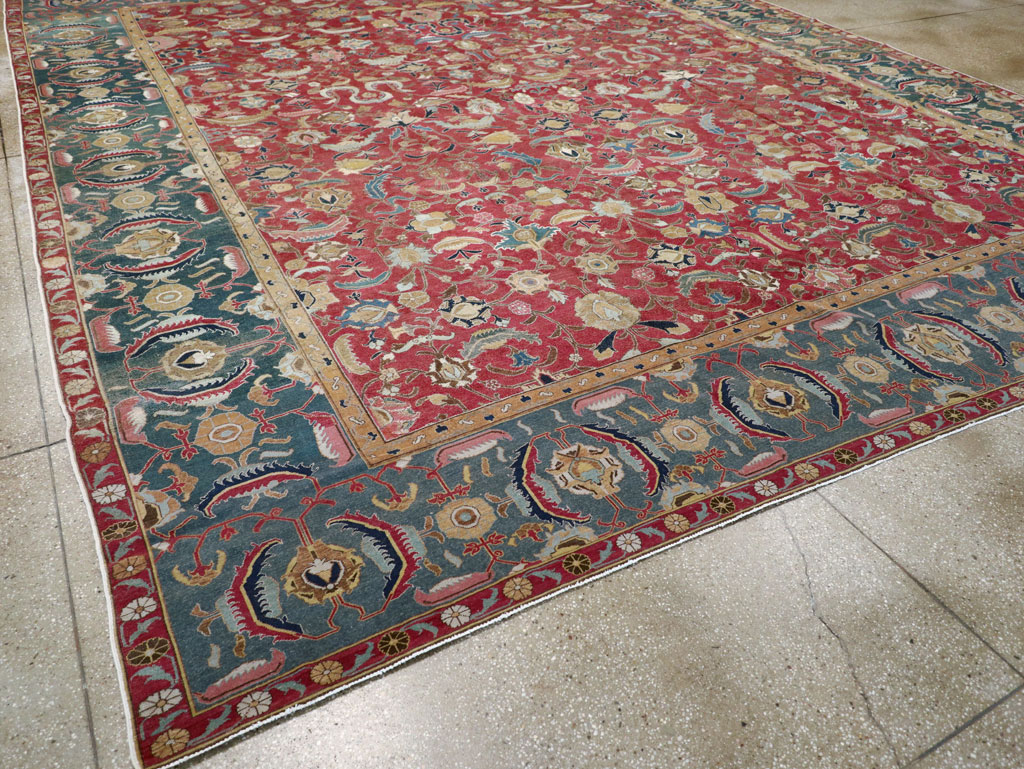 17th Century Antique Indo-Persian Isfahan Large Carpet, No.26671 - Gss