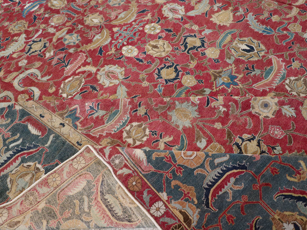 17th Century Antique Indo-Persian Isfahan Large Carpet, No.26671 - Gss