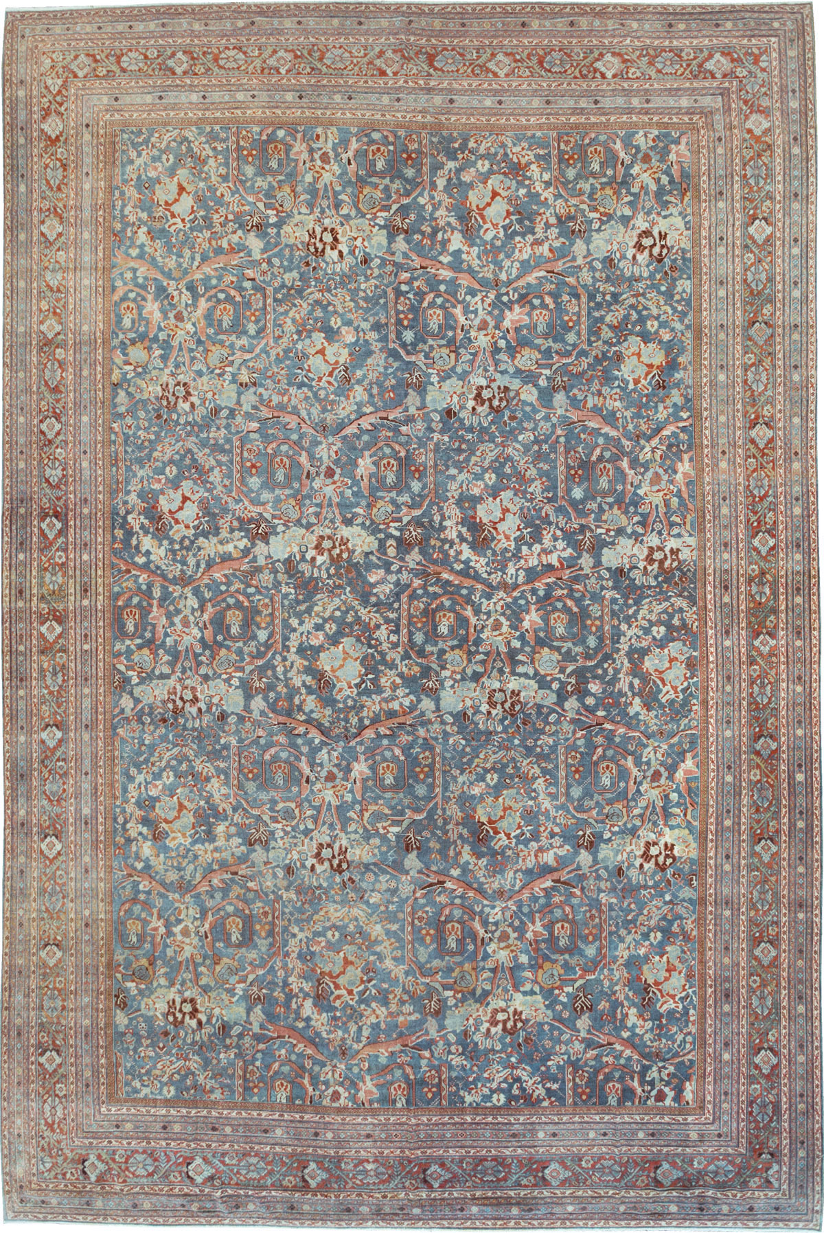 Vintage Persian Mahal Oversize Carpet, No.26673 - Gss