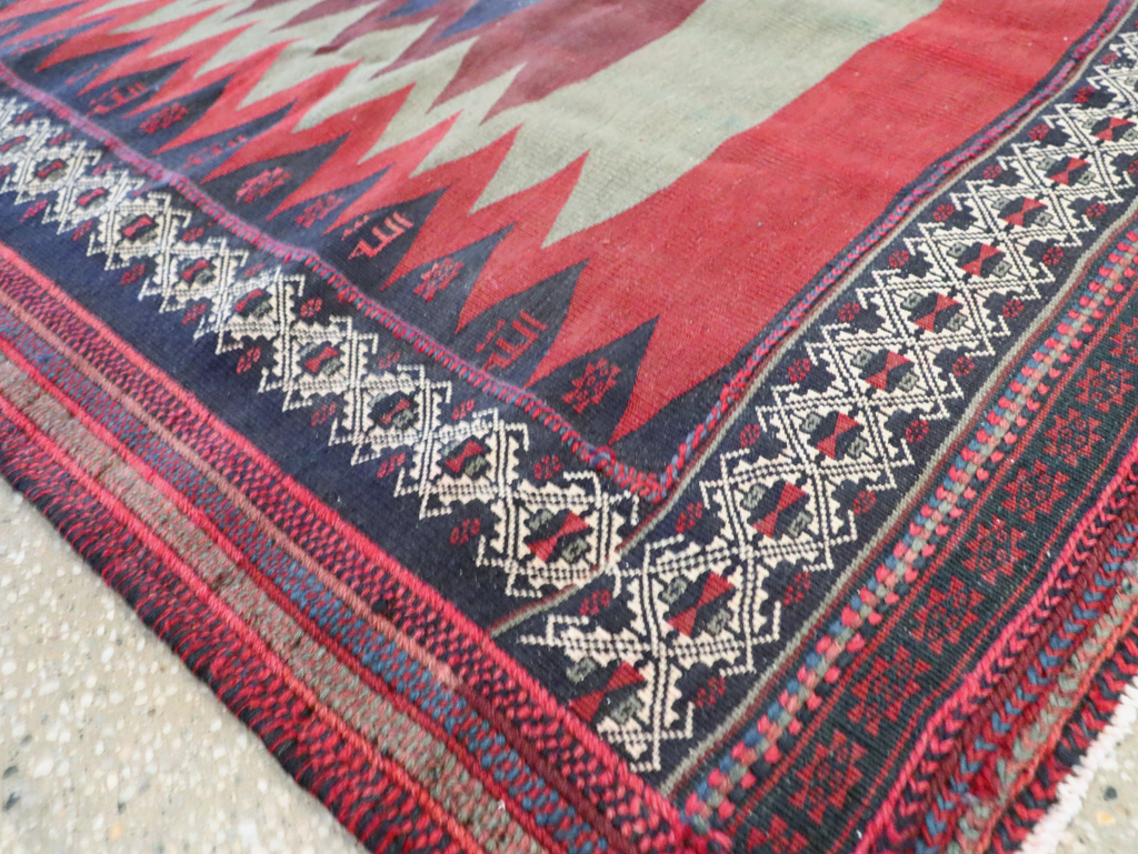 Vintage Persian Shiraz Flatweave Kilim Square Accent Rug, No.26679 - Gss