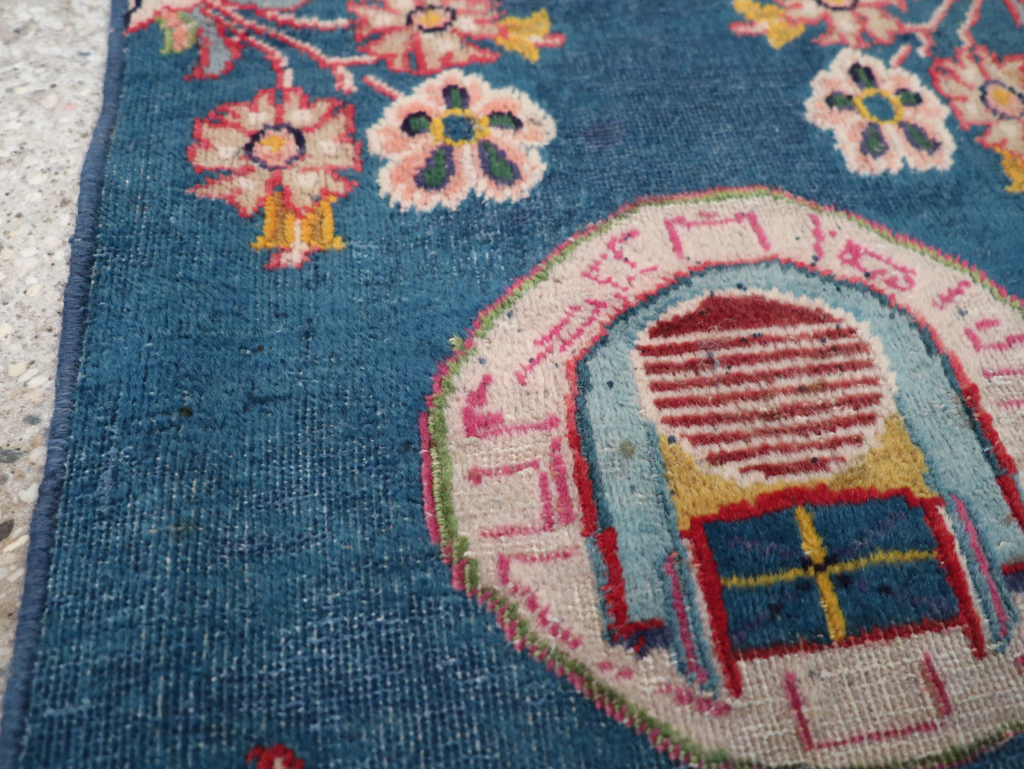 Vintage Persian Mashad Pictorial Throw Rug (Pair: 2 of 2), No.26681 - Gss