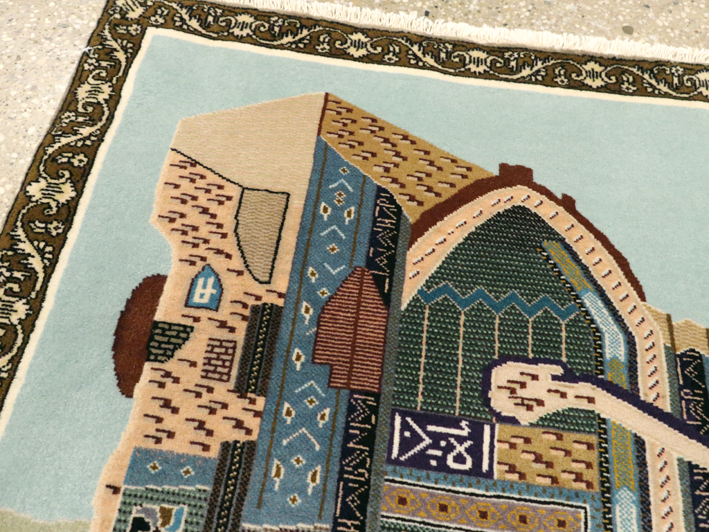 Vintage Persian Tabriz Pictorial Rug, No.26682 - Gss