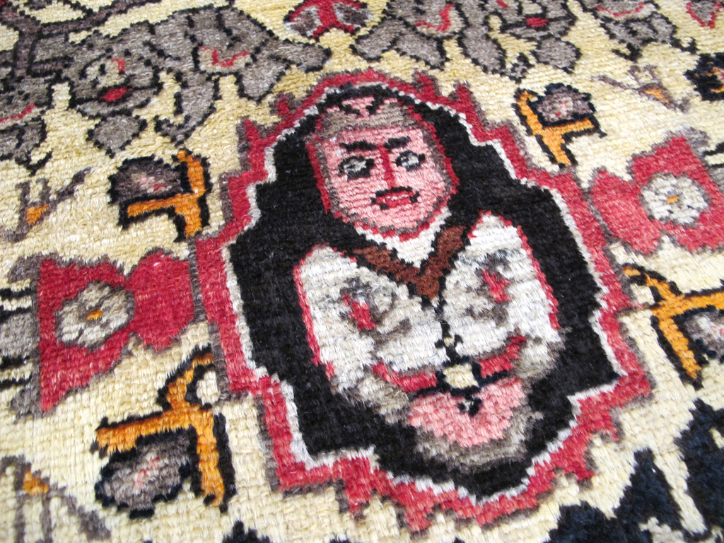 Vintage Persian Malayer Pictorial Rug (Pair: 1 of 2), No.26687 - Gss