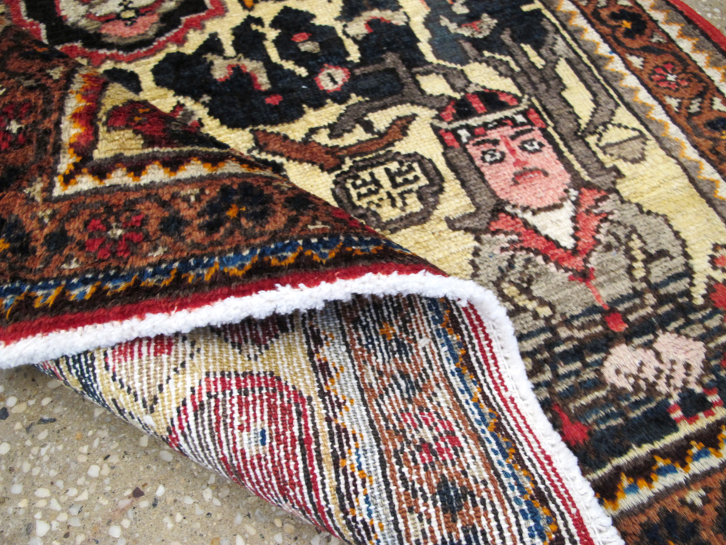 Vintage Persian Malayer Pictorial Rug (Pair: 1 of 2), No.26687 - Gss