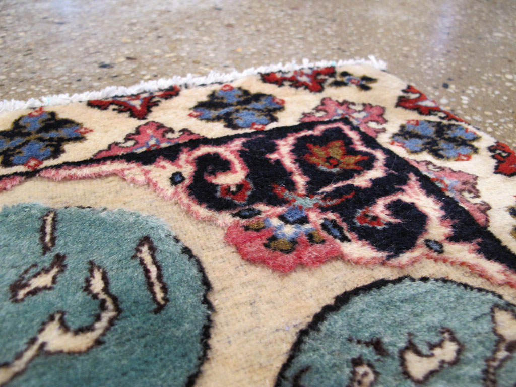 Vintage Persian Tabriz Pictorial Rug, No.26689 - Gss