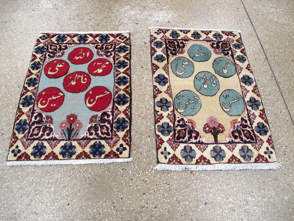 Vintage Persian Tabriz Pictorial Rug (Pair: 2 of 2), No.26690 - Gss