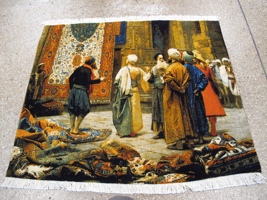 Persian Tabriz Pictorial Rug, No.26691 - Gss