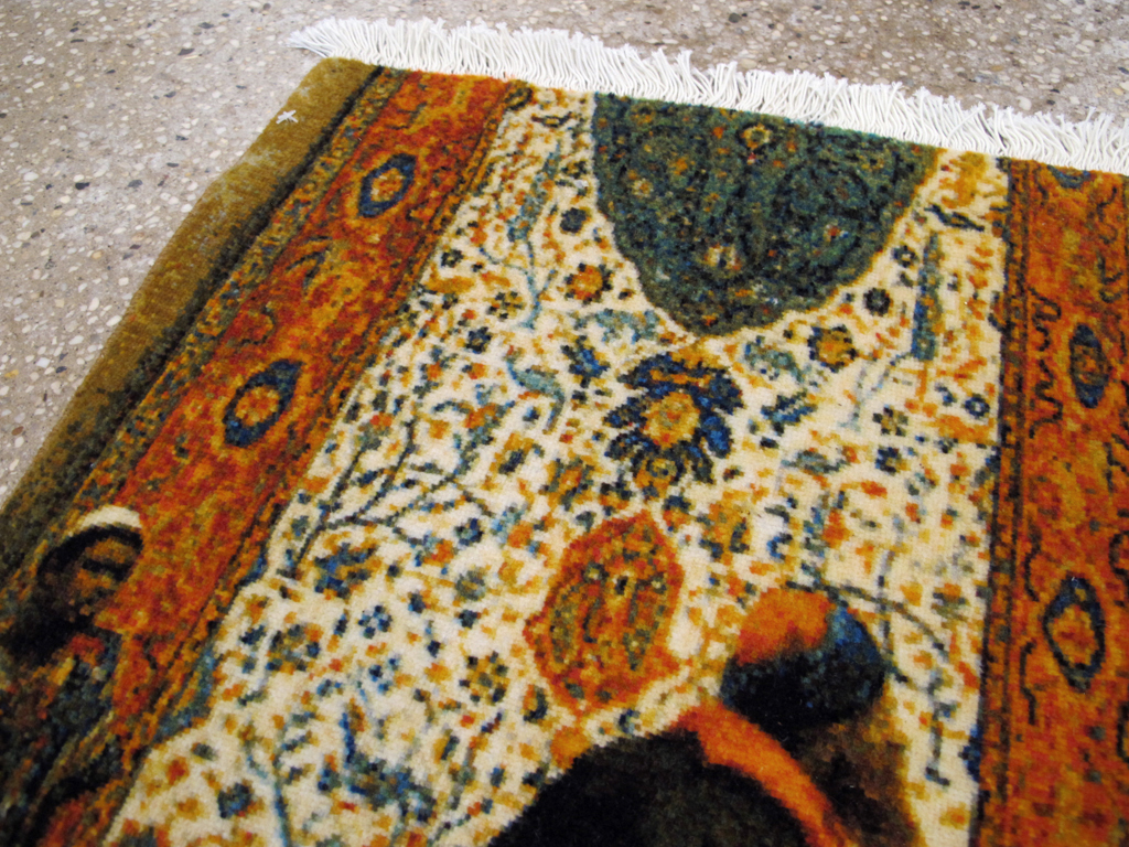 Persian Tabriz Pictorial Rug, No.26691 - Gss