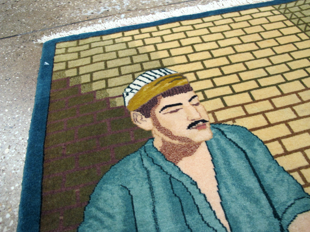 Vintage Persian Tabiz Pictorial Rug, No.26693 - Gss