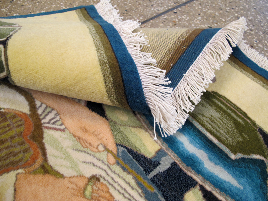 Vintage Persian Tabiz Pictorial Rug, No.26693 - Gss