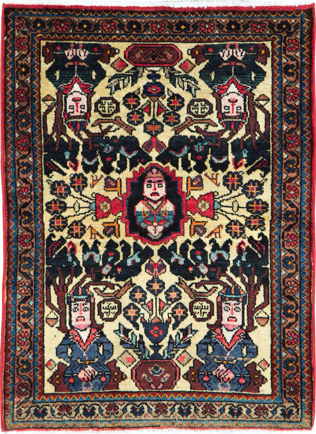 Vintage Persian Malayer Pictorial Rug (Pair: 2 of 2), No.26694 - Gss