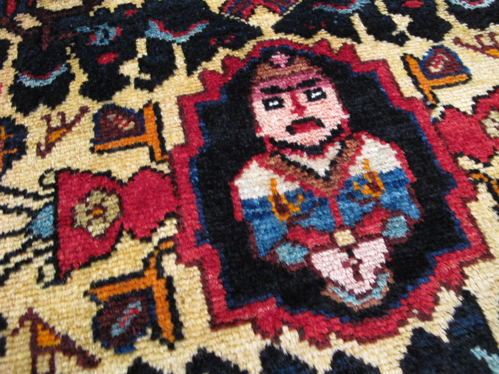 Vintage Persian Malayer Pictorial Rug (Pair: 2 of 2), No.26694 - Gss