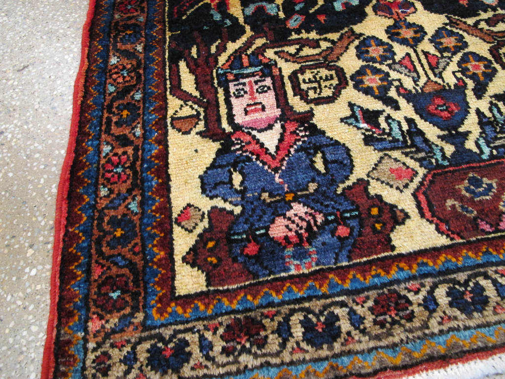 Vintage Persian Malayer Pictorial Rug (Pair: 2 of 2), No.26694 - Gss