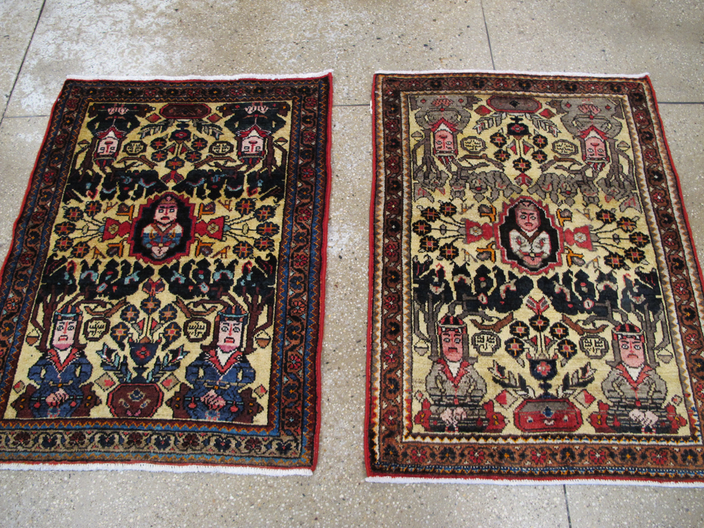 Vintage Persian Malayer Pictorial Rug (Pair: 2 of 2), No.26694 - Gss