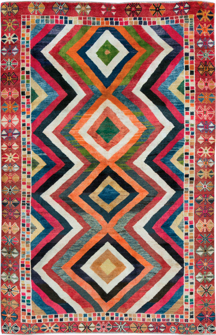 Vintage Persian Gabbeh Rug, No.26701 - Gss