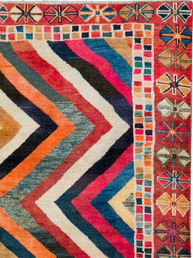 Vintage Persian Gabbeh Rug, No.26701 - Gss