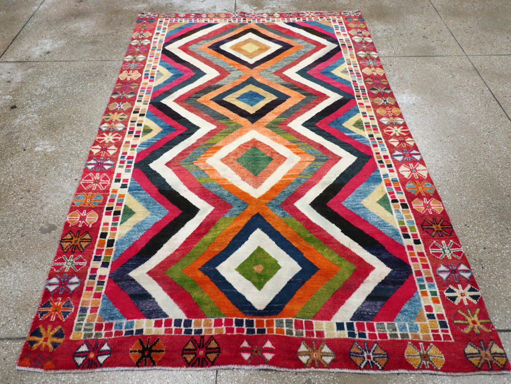 Vintage Persian Gabbeh Rug, No.26701 - Gss