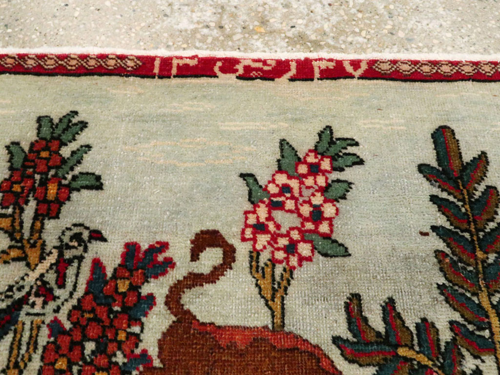 Vintage Persian Tabriz Pictorial Rug, No.26702 - Gss