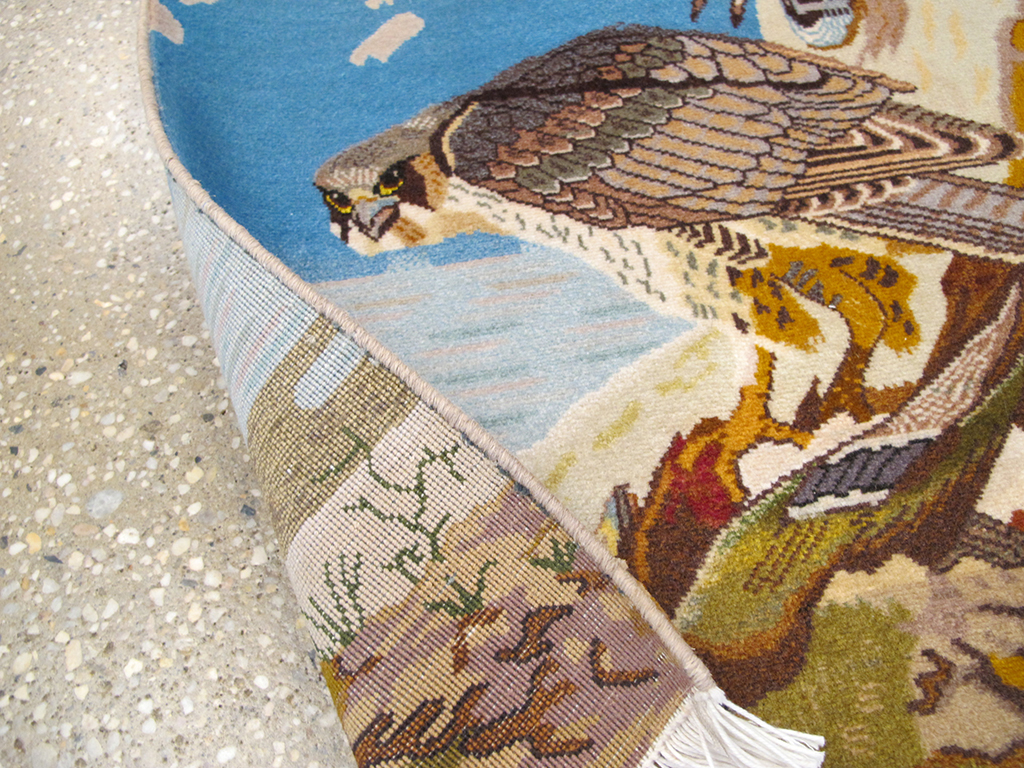 Vintage Persian Tabriz Pictorial Rug, No.26705 - Gss