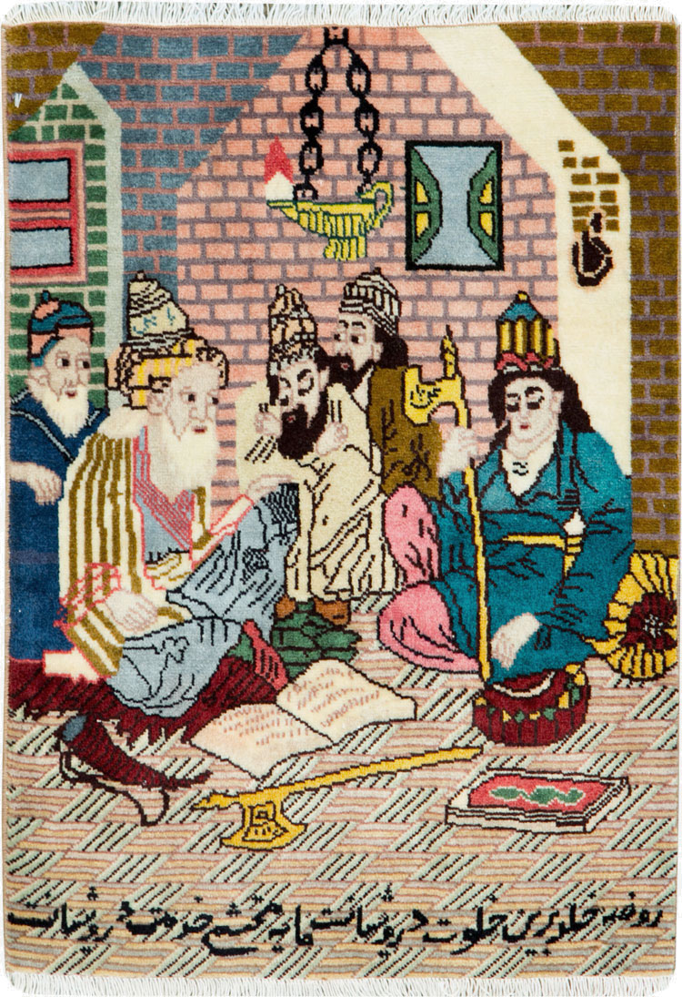 Vintage Persian Tabriz Pictorial Rug (Pair: 1 of 2), No.26706 - Gss