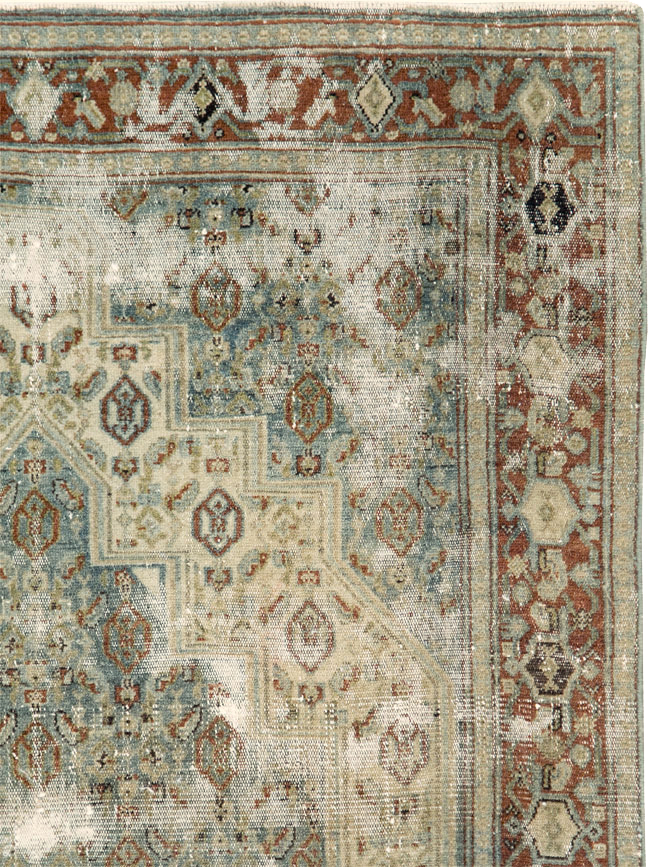 Antique Persian Senneh Distressed Rug, No.26708 - Gss