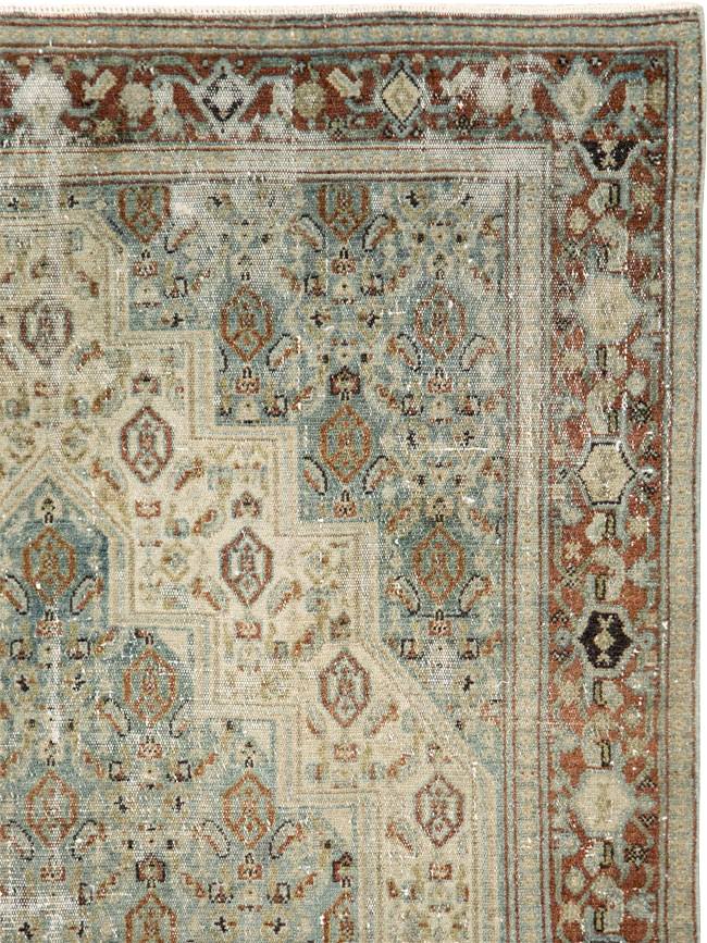 Antique Persian Senneh Distressed Rug, No.26708 - Gss