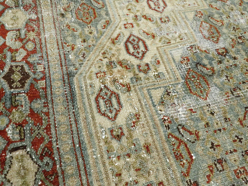 Antique Persian Senneh Distressed Rug, No.26708 - Gss