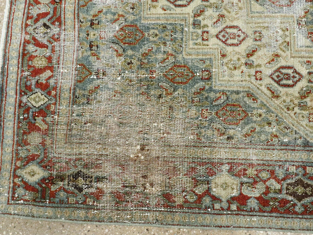 Antique Persian Senneh Distressed Rug, No.26708 - Gss