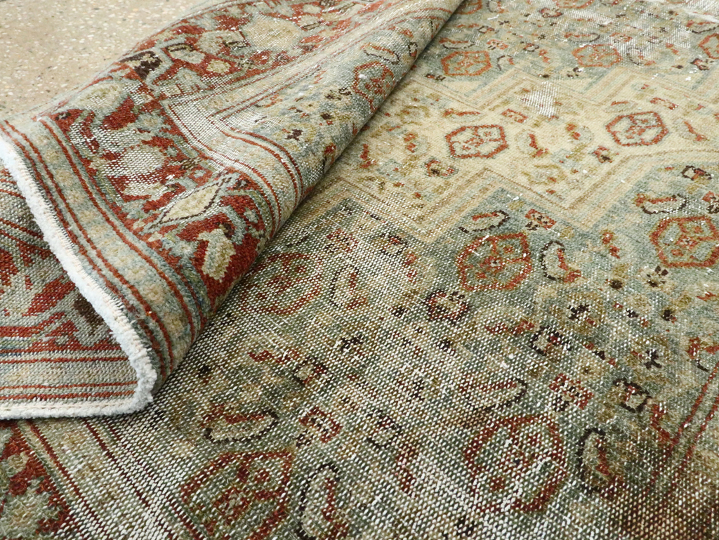 Antique Persian Senneh Distressed Rug, No.26708 - Gss