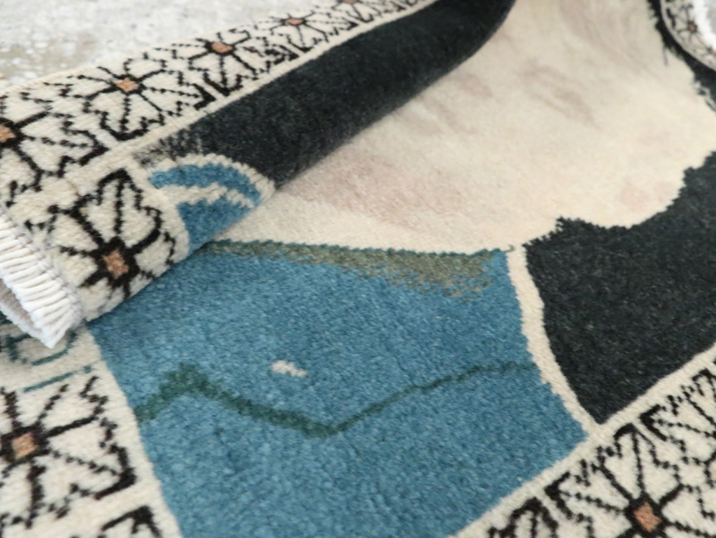 Vintage Persian Tabriz Pictorial Rug (Pair: 1 of 2), No.26709 - Gss