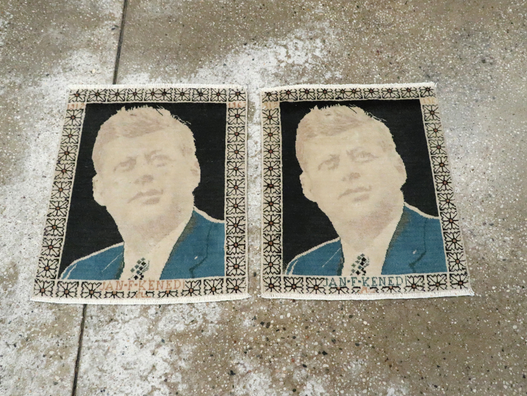 Vintage Persian Tabriz Pictorial Rug (Pair: 2 of 2), No.26710 - Gss