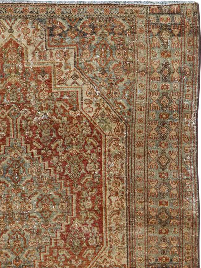 Antique Persian Senneh Distressed Rug, No.26712 - Gss
