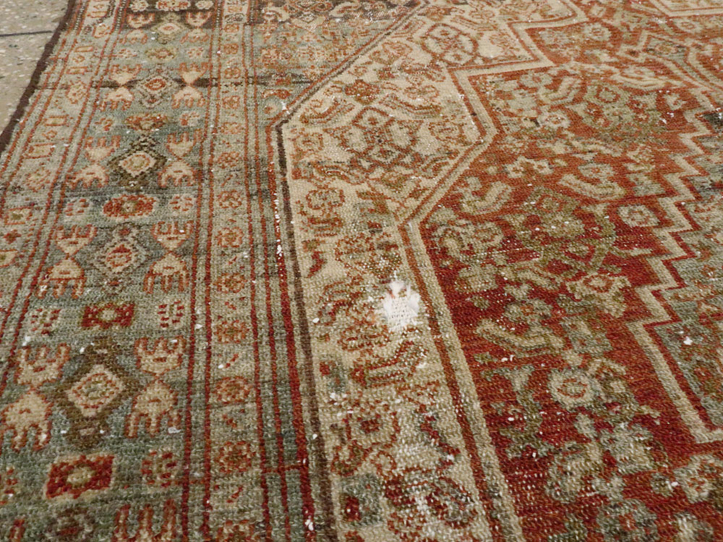 Antique Persian Senneh Distressed Rug, No.26712 - Gss